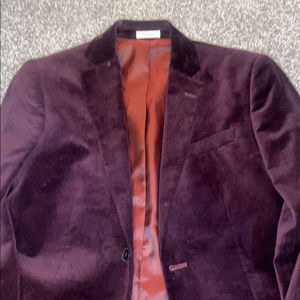 Men’s Velvet Maroon Slim Fit Suit Blazers